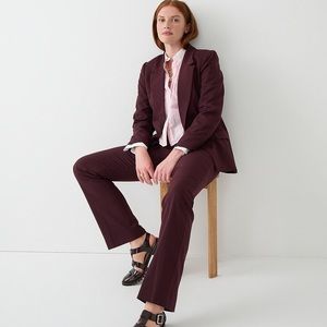 JCrew Willa pants in burgundy Italian city wool 6